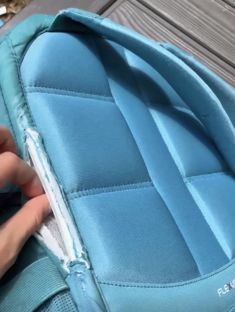 Side rip from washing machine