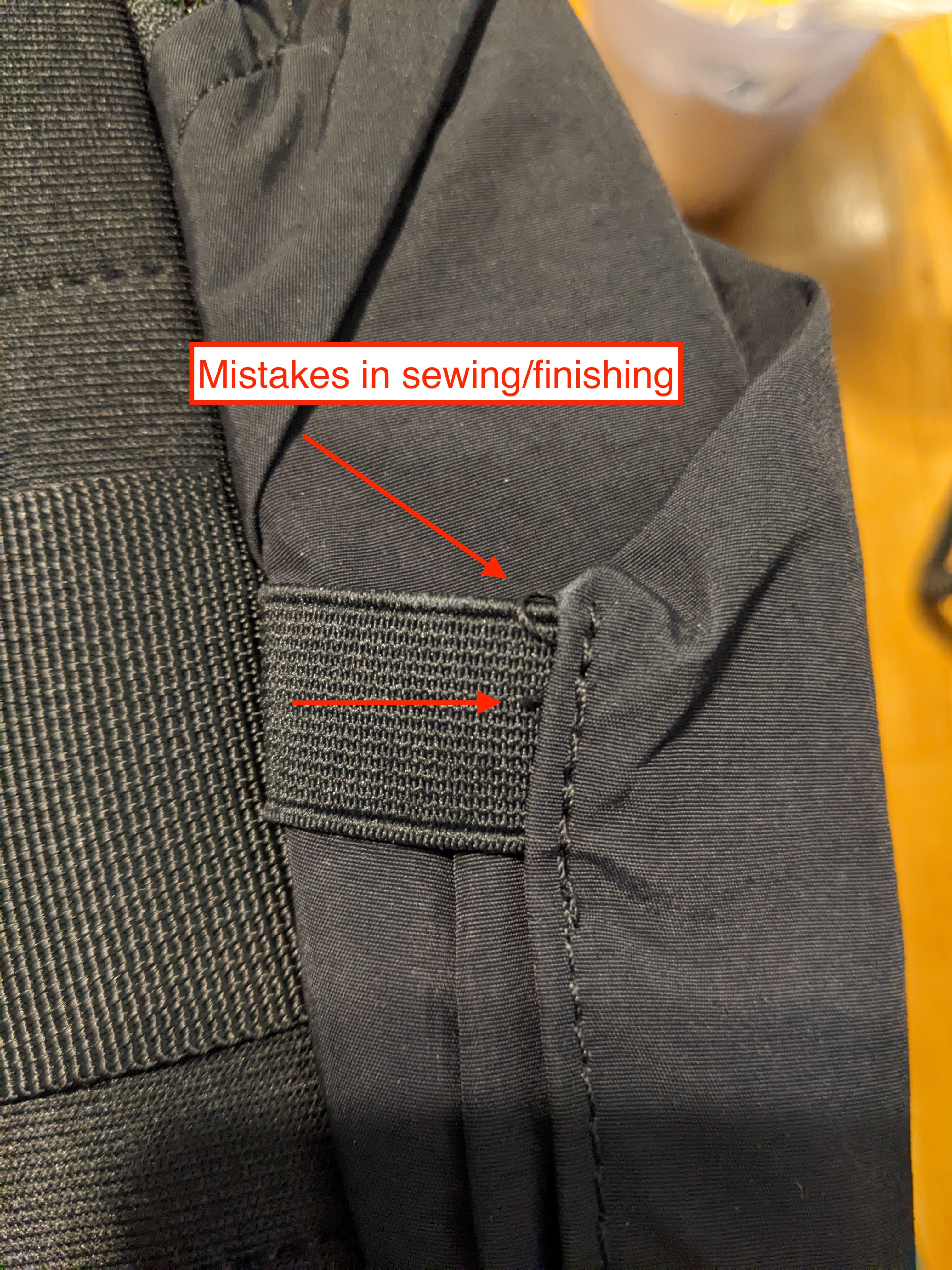 Workmanship (I sifted through 10 backpacks to find the one with the least issues)