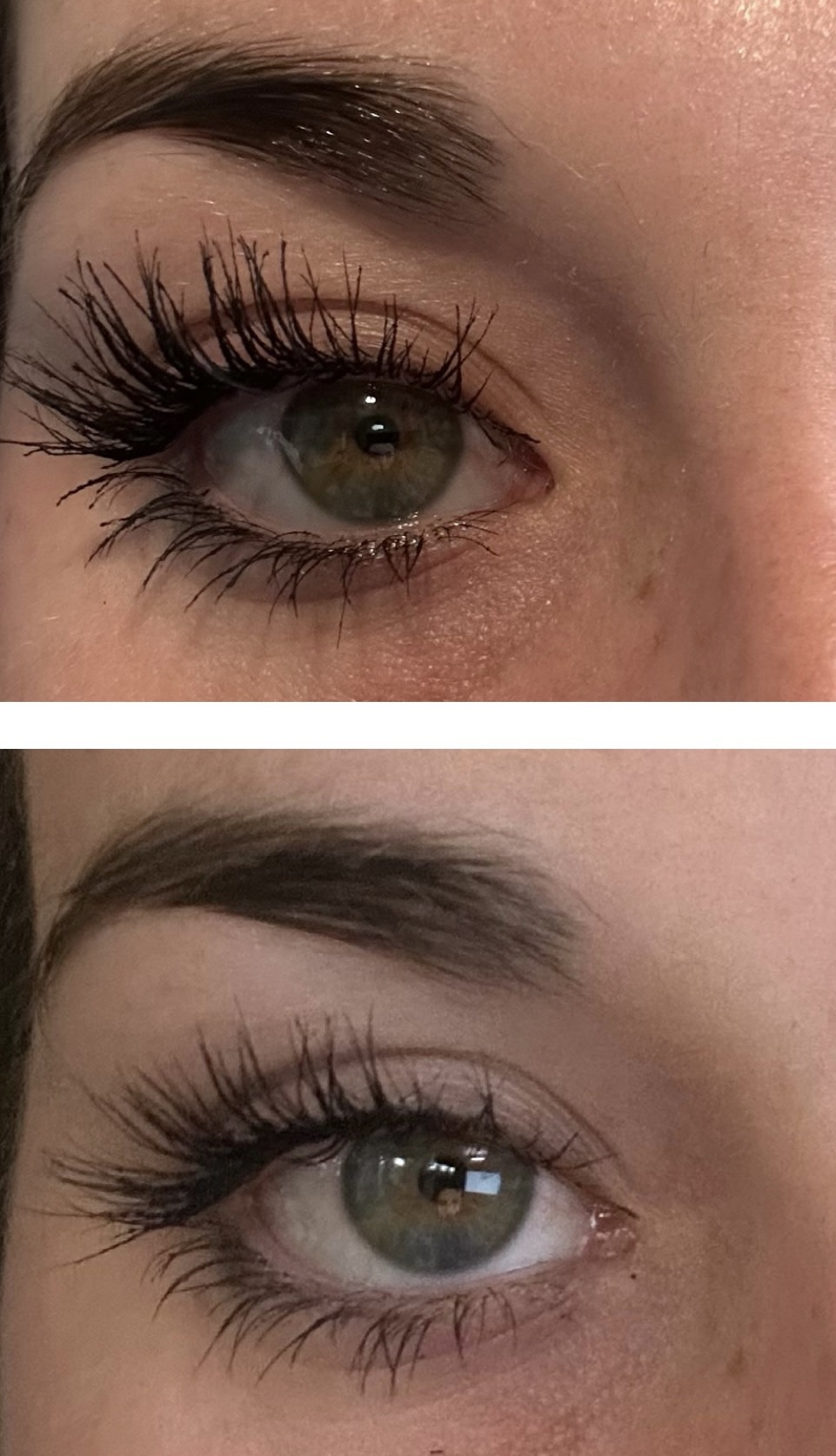 Primer below. Primer and Better Than Sex mascara on top