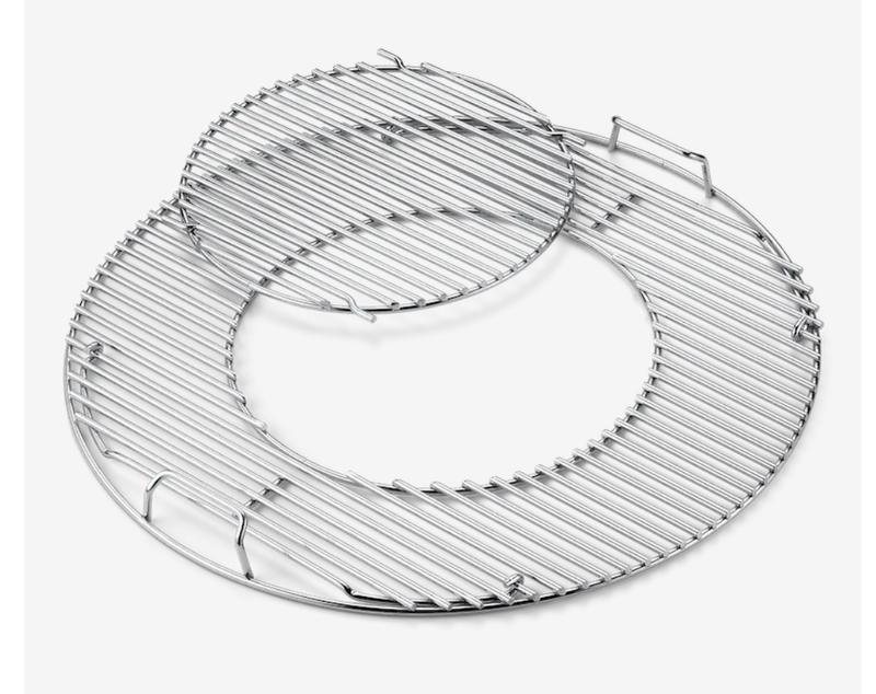 This is the grate that comes with this grill. The insert falls out when you rest the grate on edge.