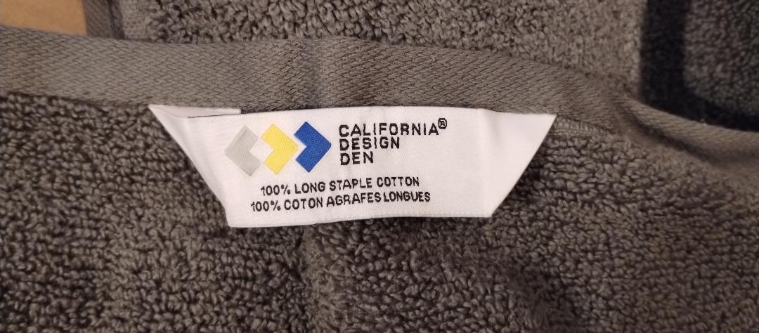 Info label on each towel
