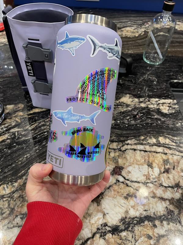My yeti has shark stickers