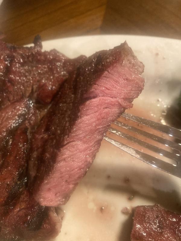 Reverse sear ribeye.