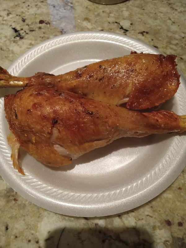 Smoked turkey legs in GE Profile Smart Indoor Smoker