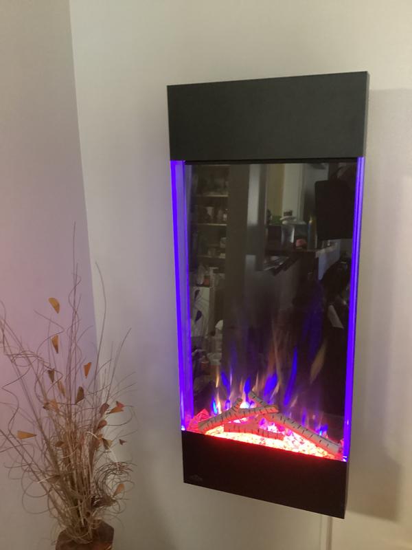 38in vertical fireplace