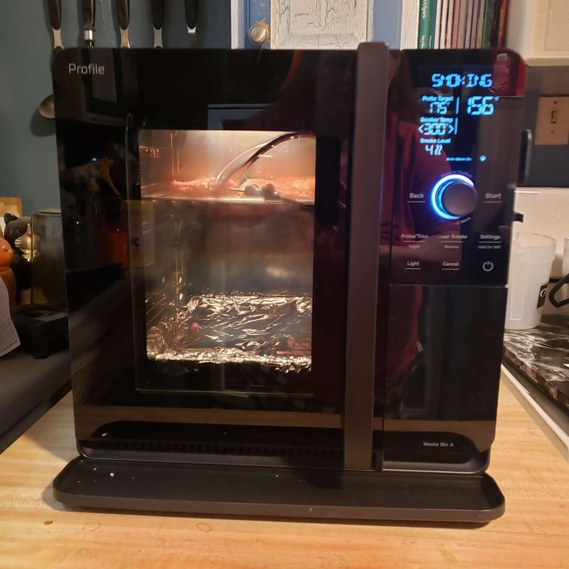 chicken breast on the top rack