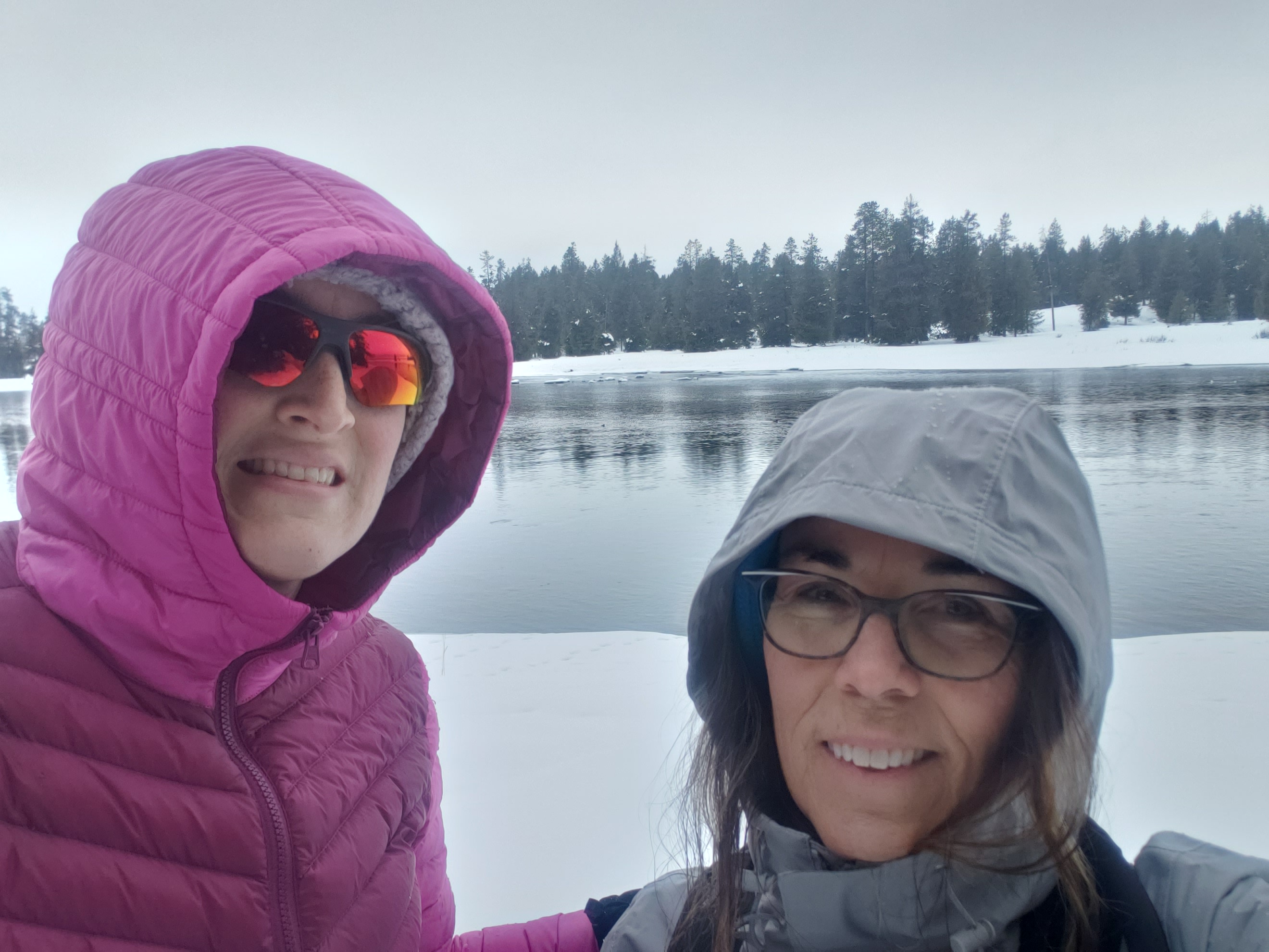 Harriman State Park,  Idaho. Snow shoeing along the Henry's Fork.
