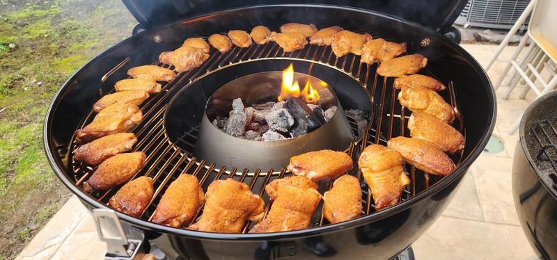 Vortex indirectly cooked wings