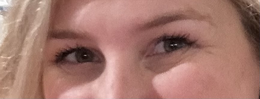 before using: makeup settling in, deeper lines, dried out skin