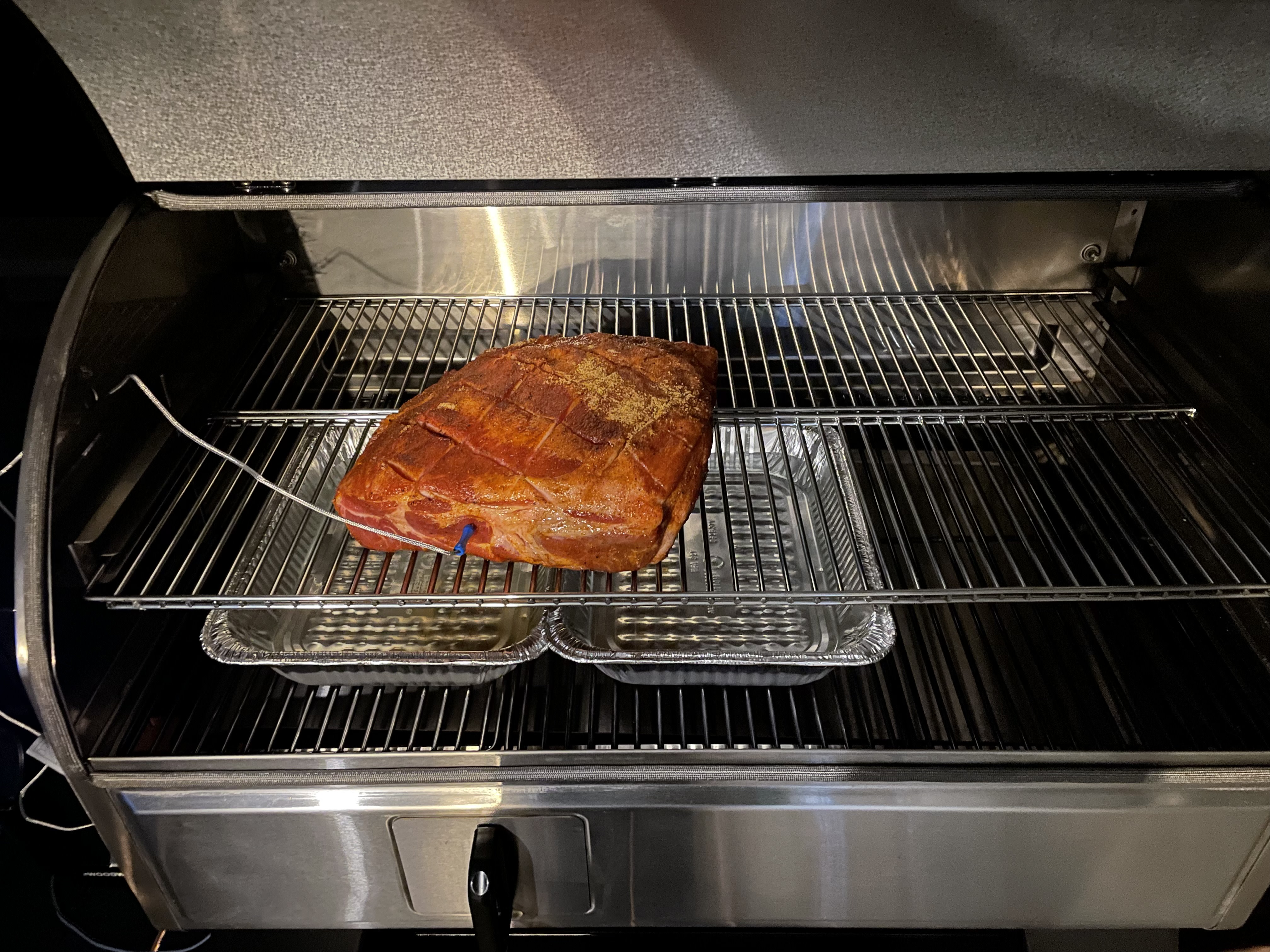 Pork shoulder for break in.