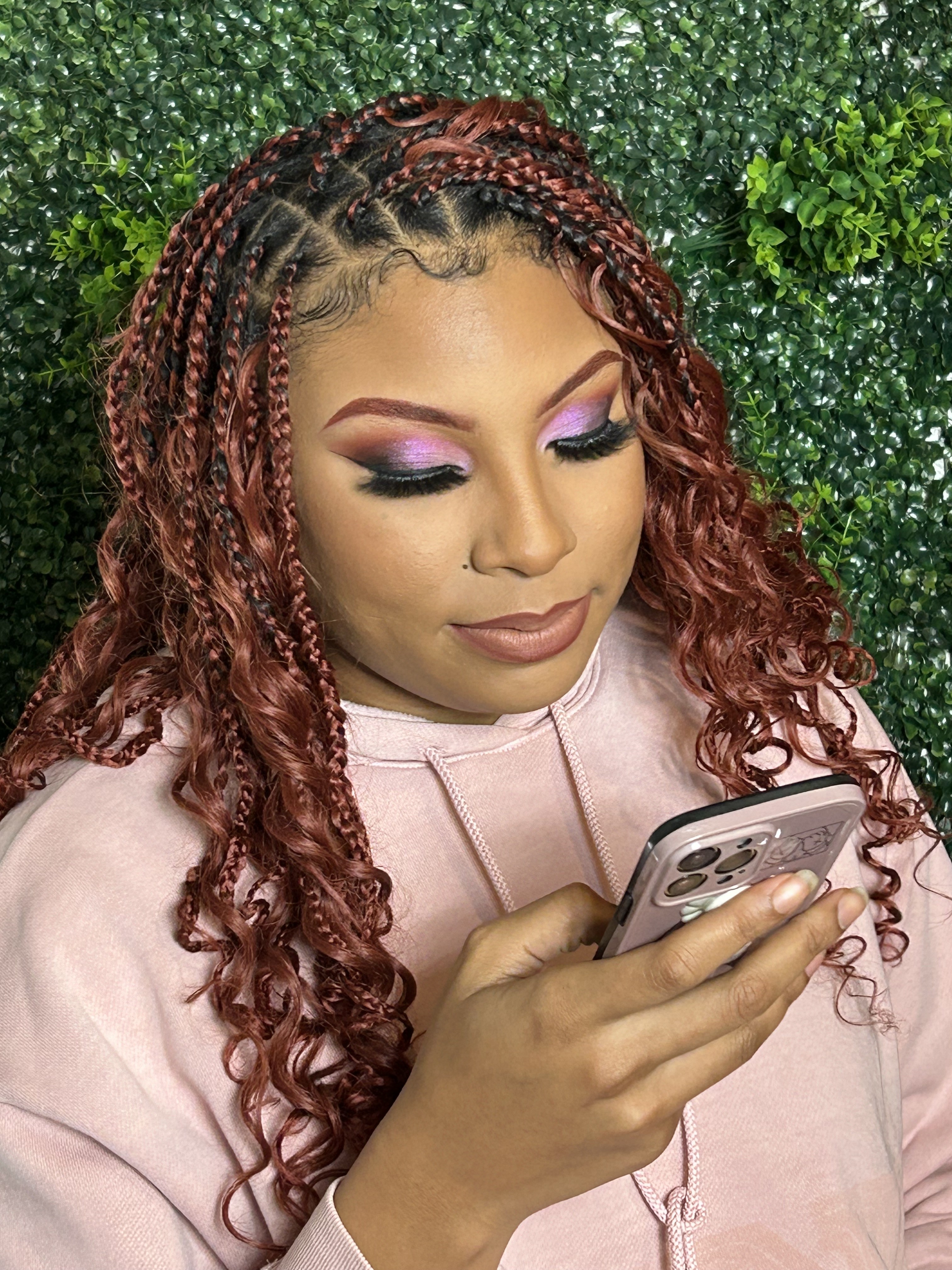 Brows done using the angled brow brush