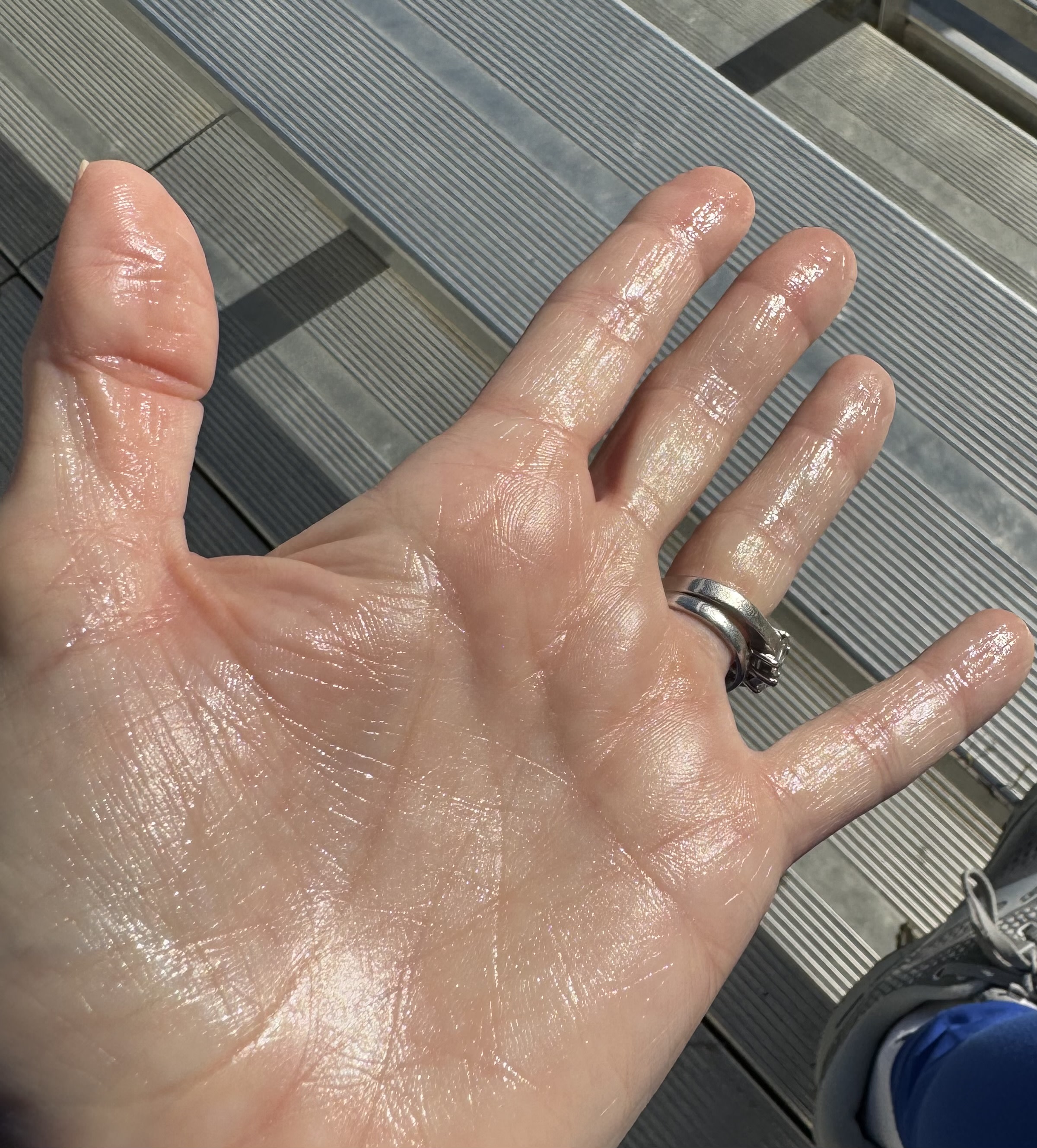 At first it seemed oily