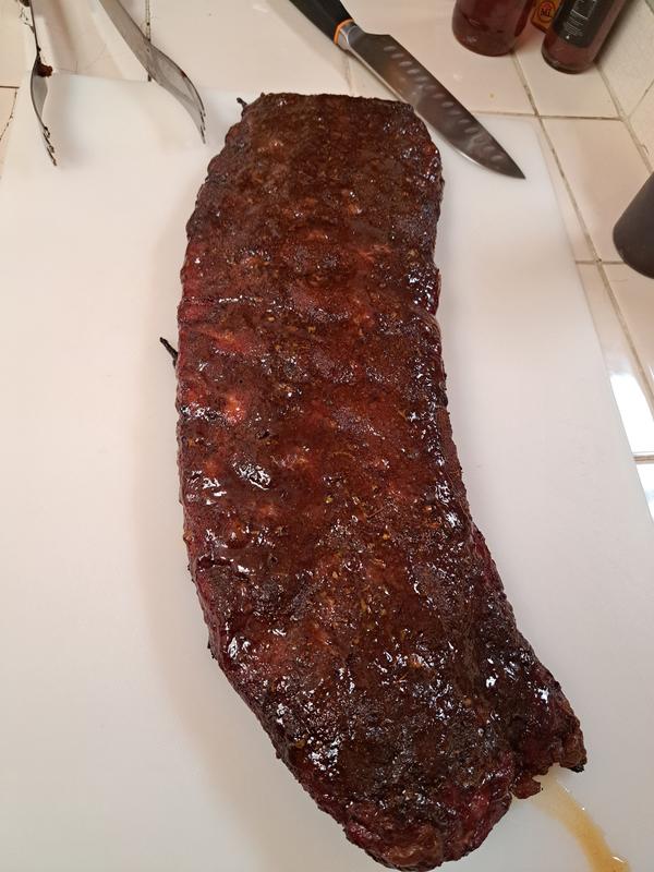 Smoked brisket perfectly. Ribs