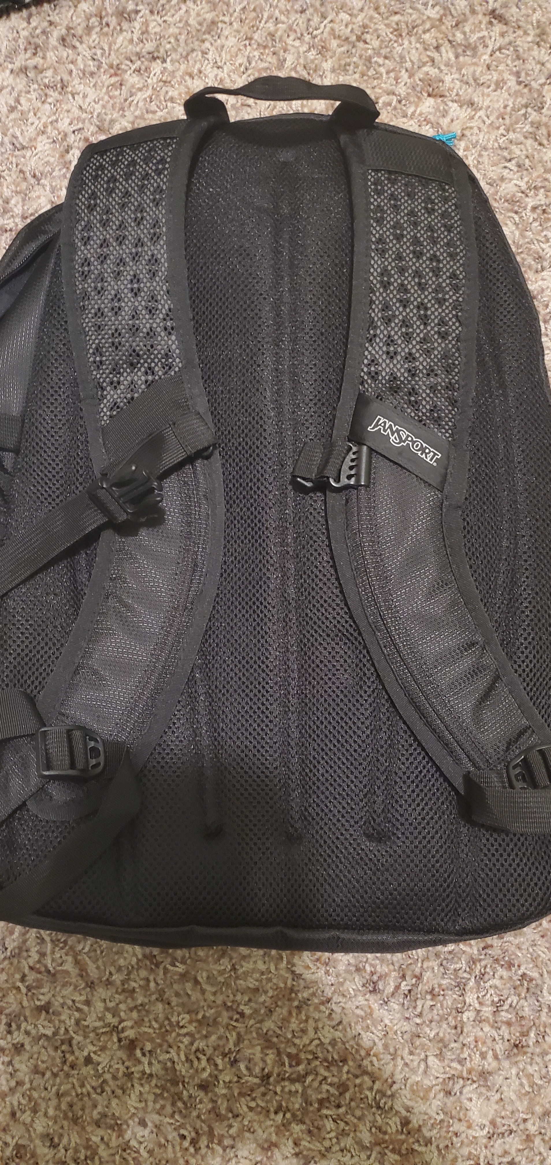 the back and straps of the bag I receved