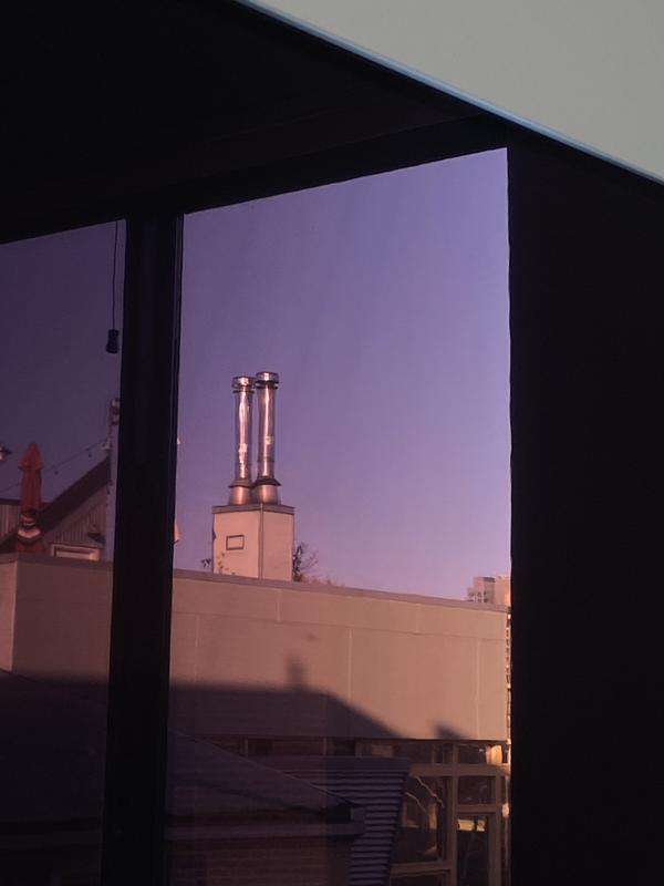 Discolored diagonal lines on screen