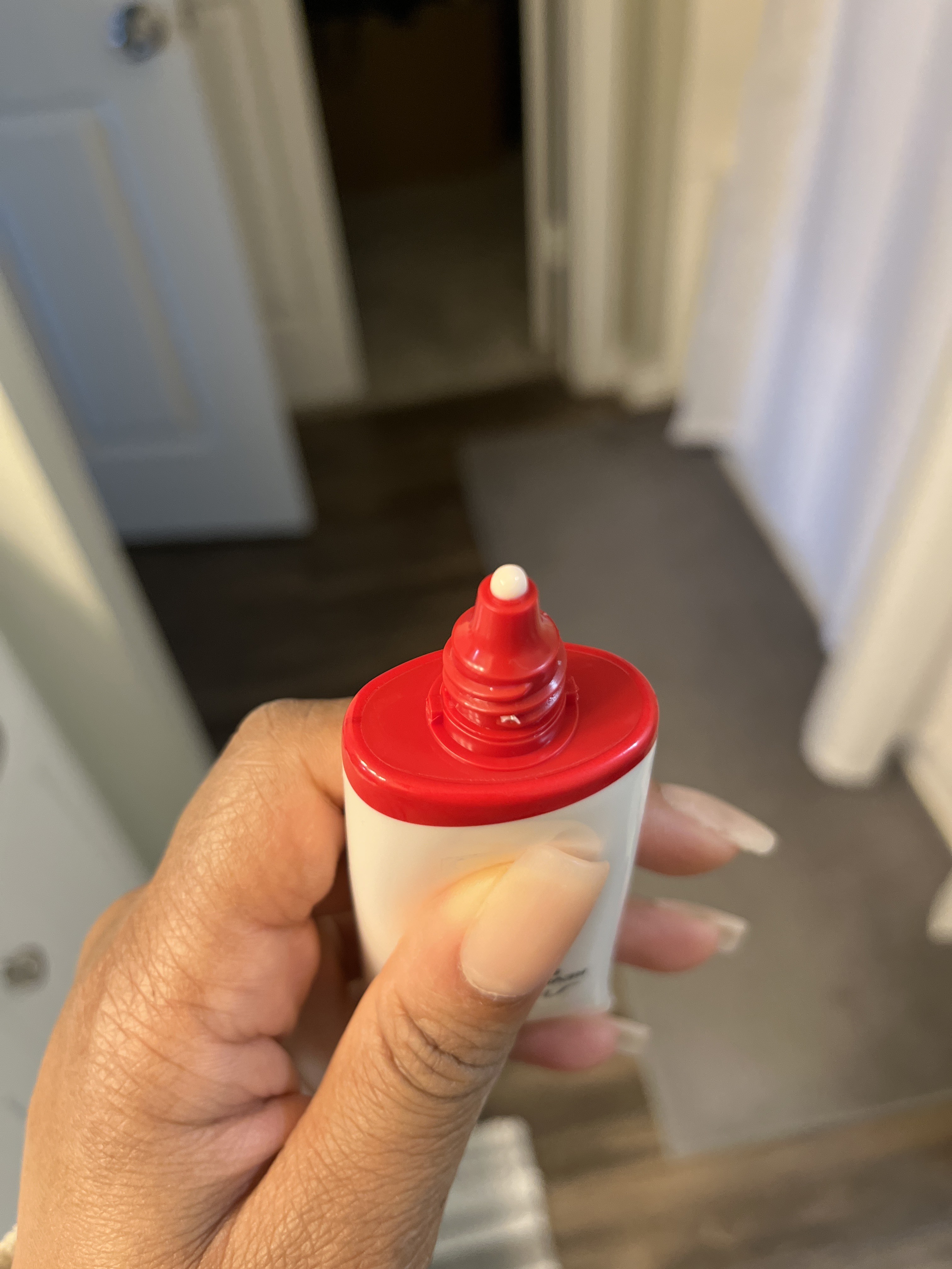 Primer comes out white and dries translucent