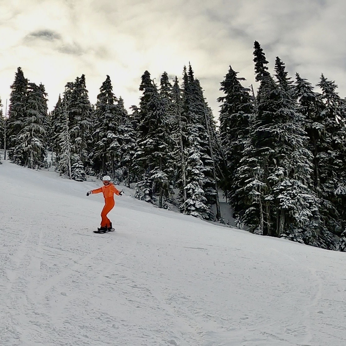 Snowboard in Red suit