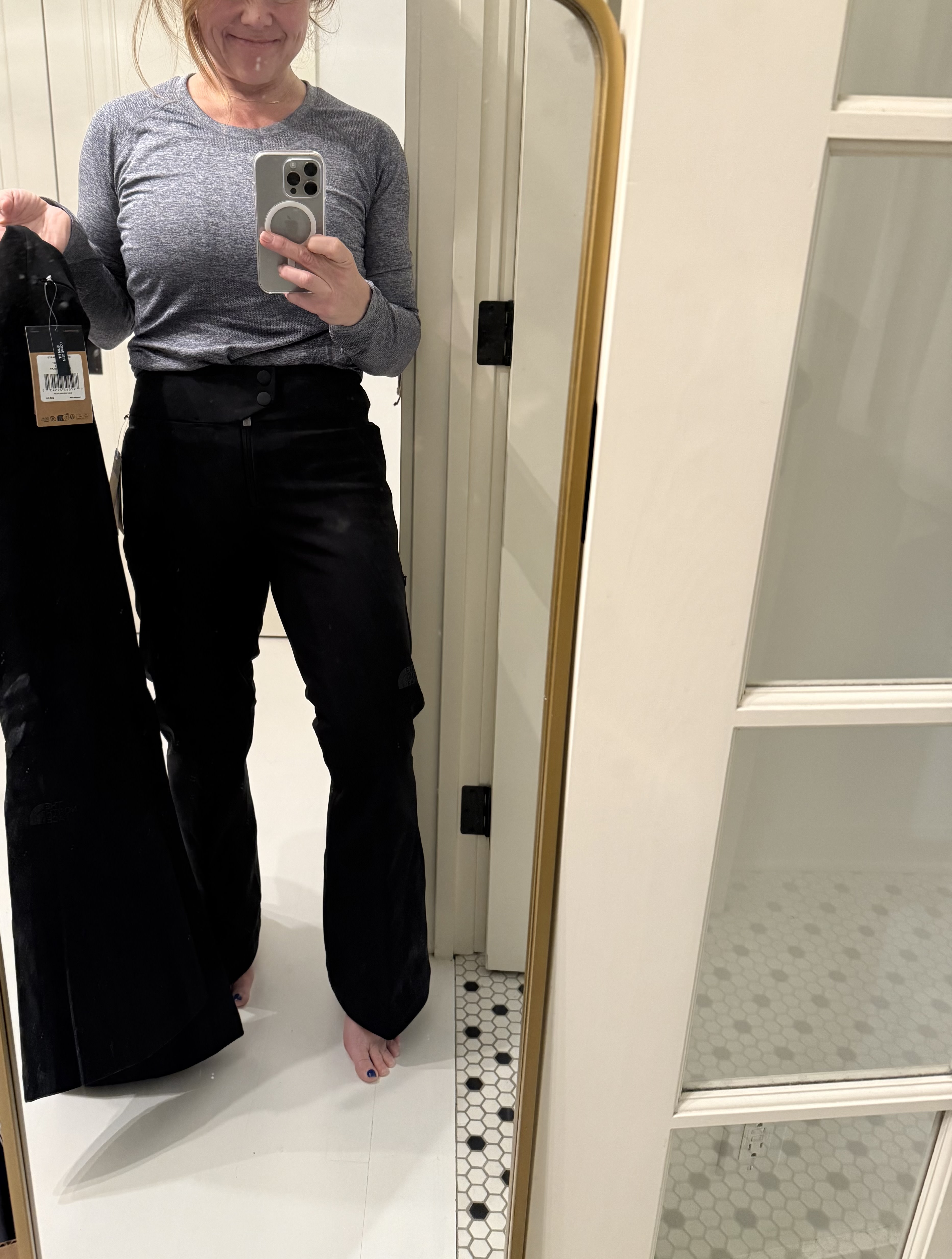 Me with the pair that fits and the free pair (size Mregular) that could be yours!