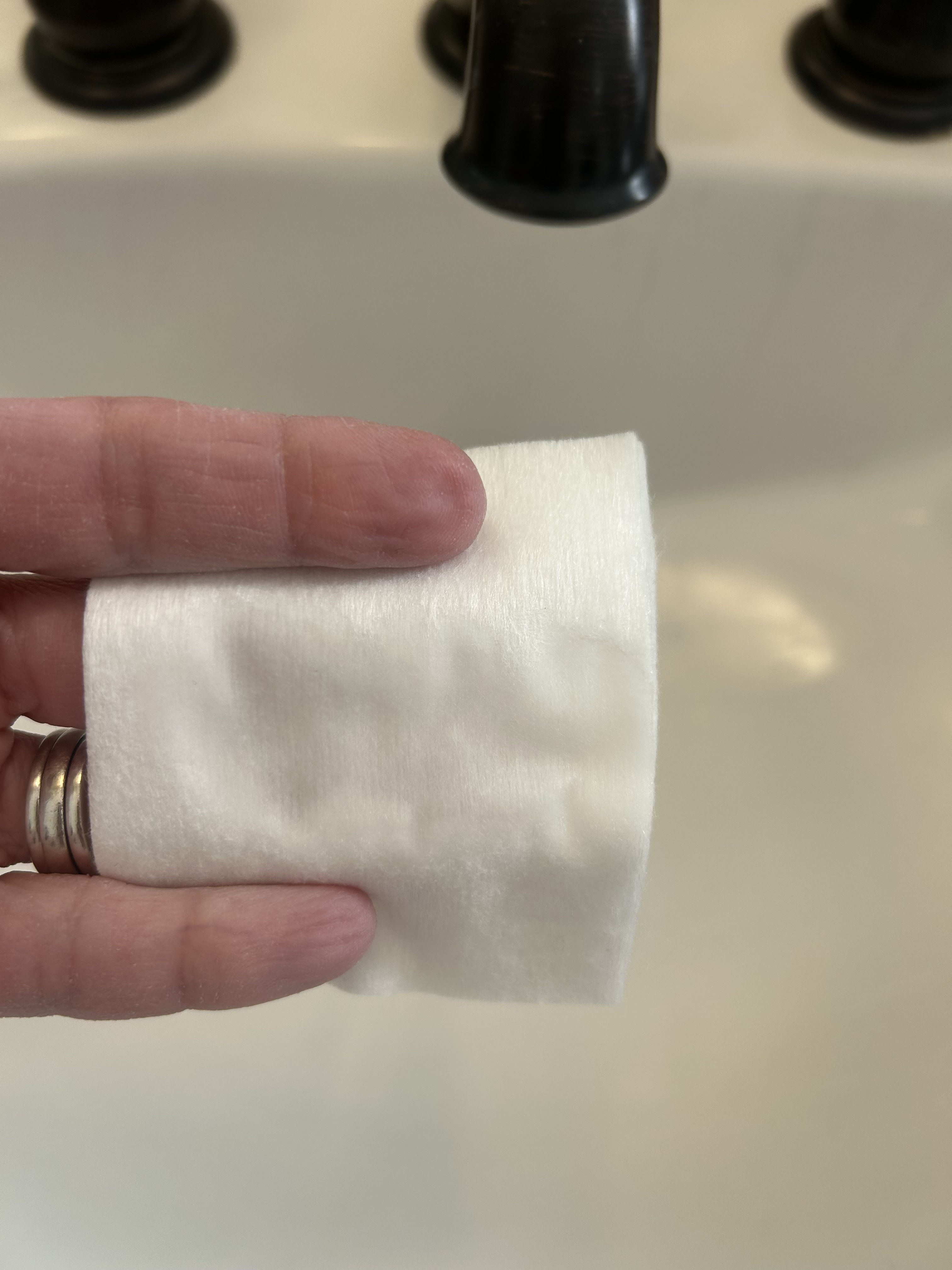 Serum applied to cotton