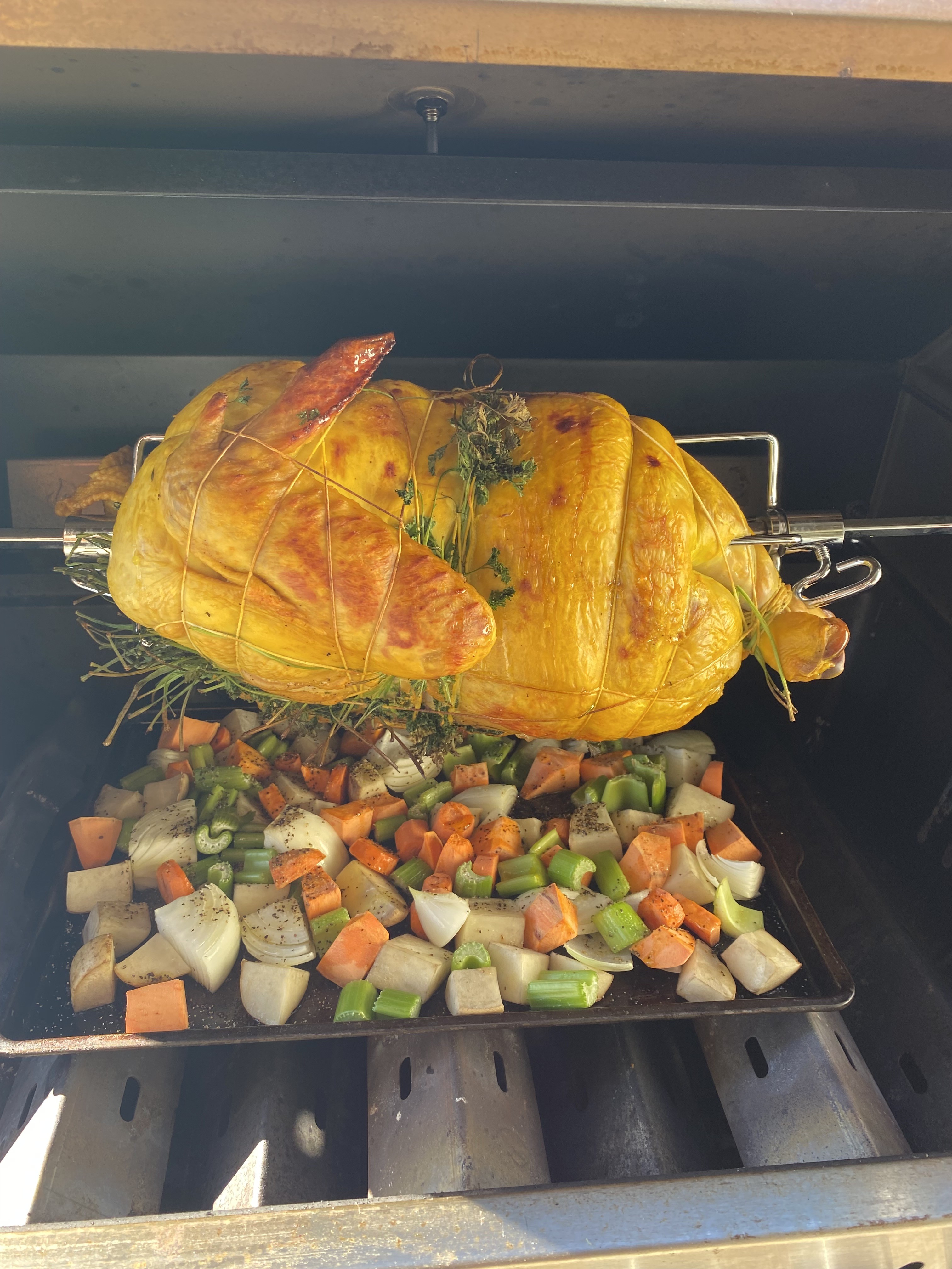 Herb-stuffed turkey