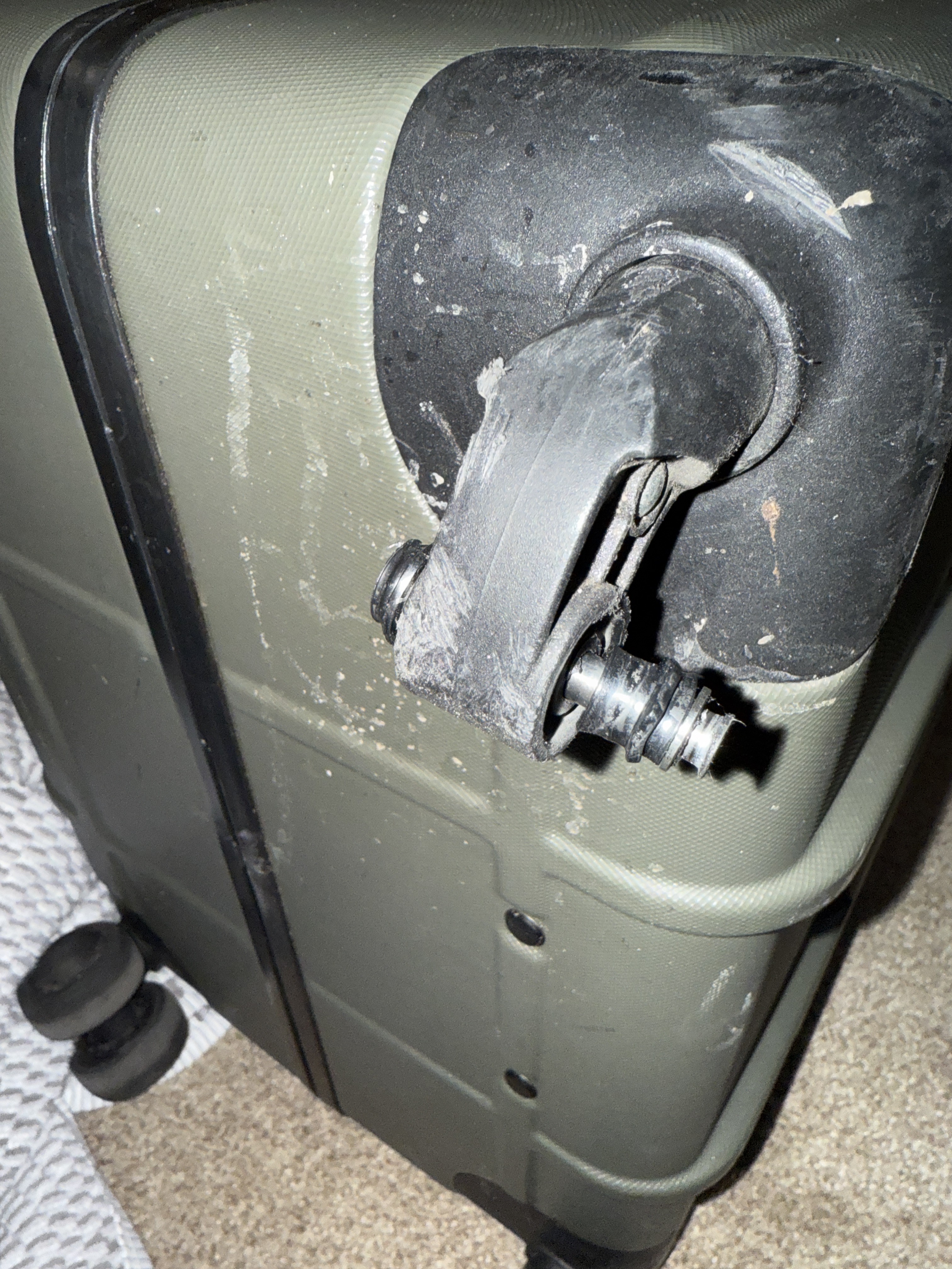 Wheels fell completely off while rolling it