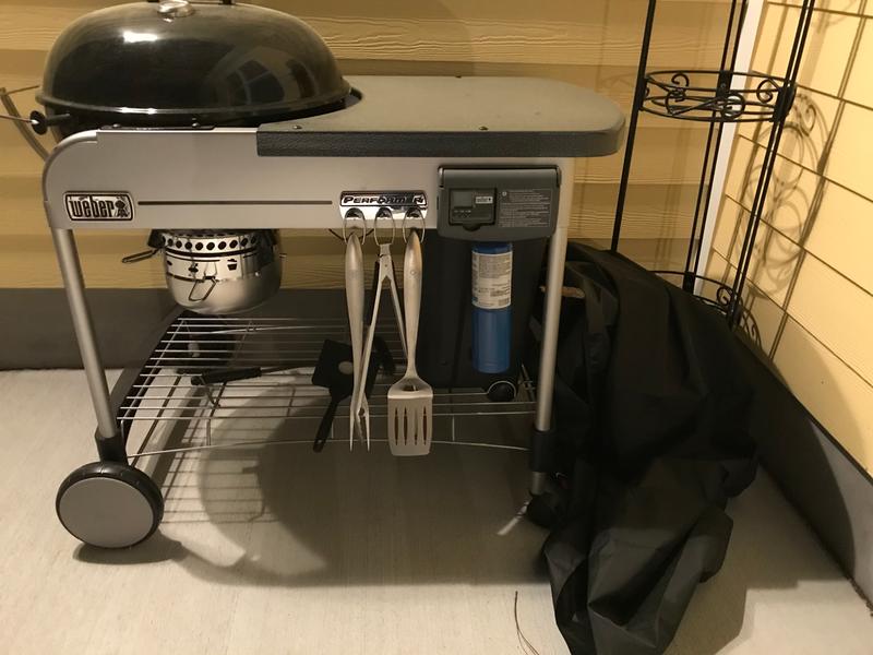 Rain and pollen are all over grill because cover will not stay on top of grill. A huge mess to clean up.