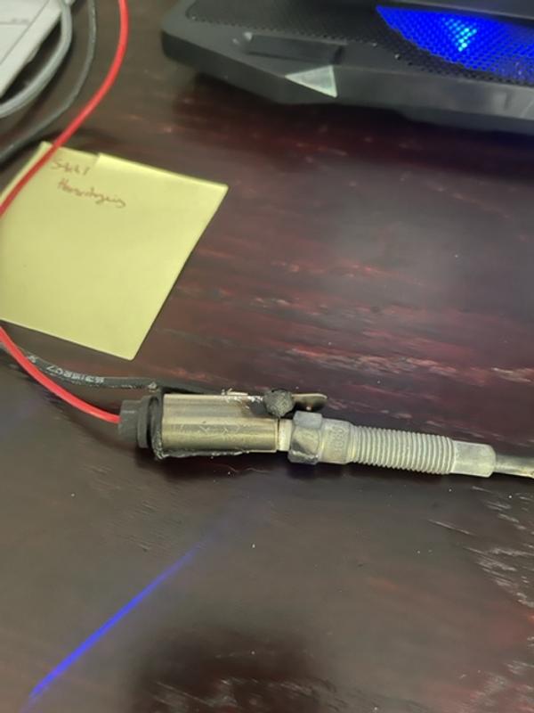 melted glow plug assembly