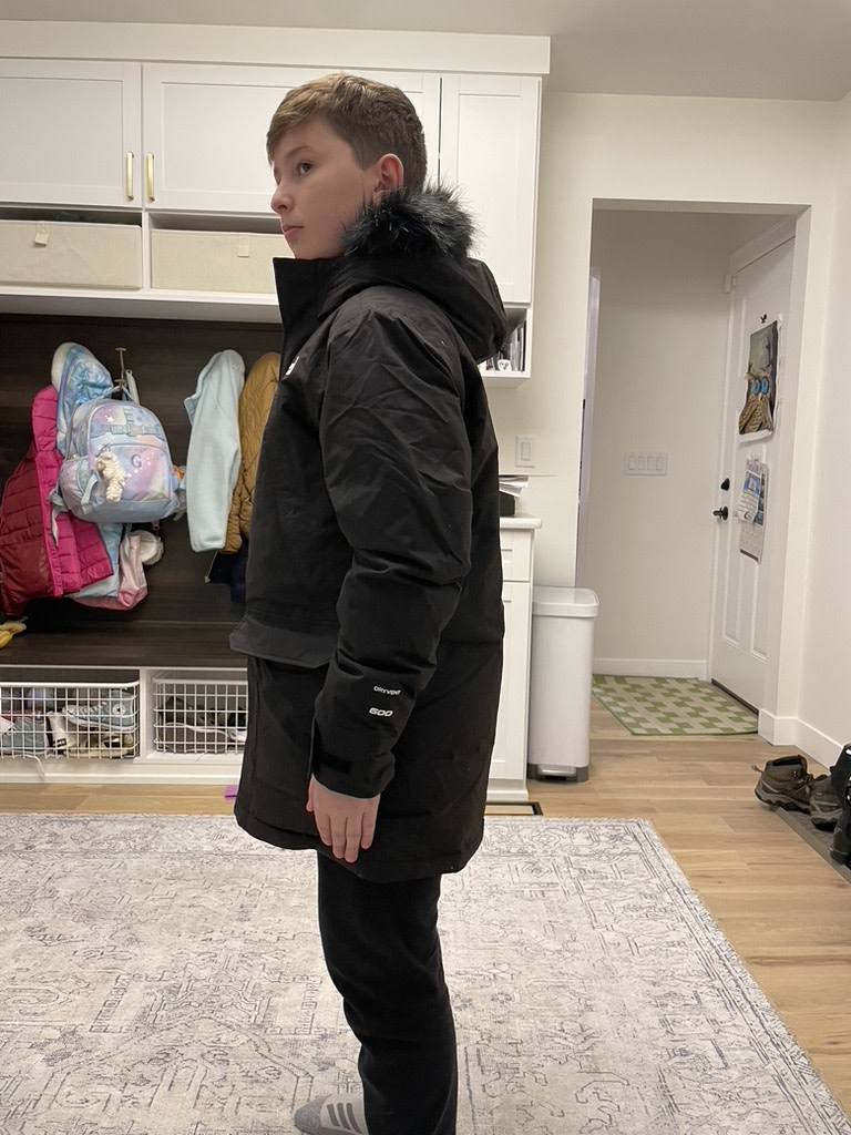 Junior H.S. student feels "cool" in this parka.