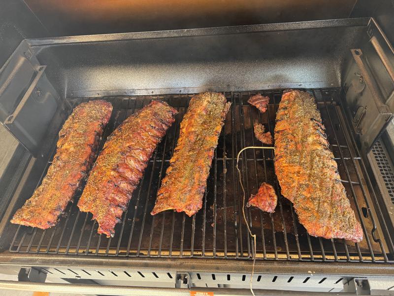 4 full racks of ribs on bottom row