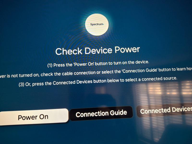 Spectrum no signal notification
