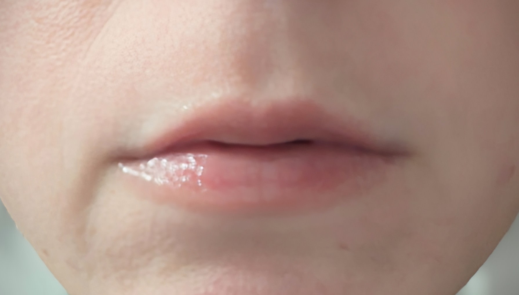 After lip oil. Hydrated, glossy, healthy looking lips!