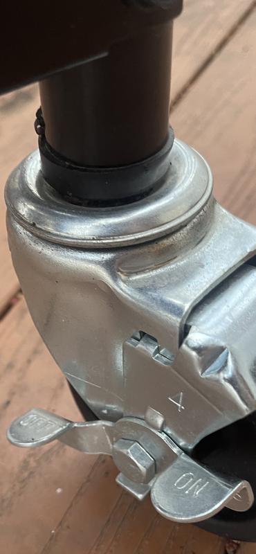 Plastic that holds the castor seated properly.