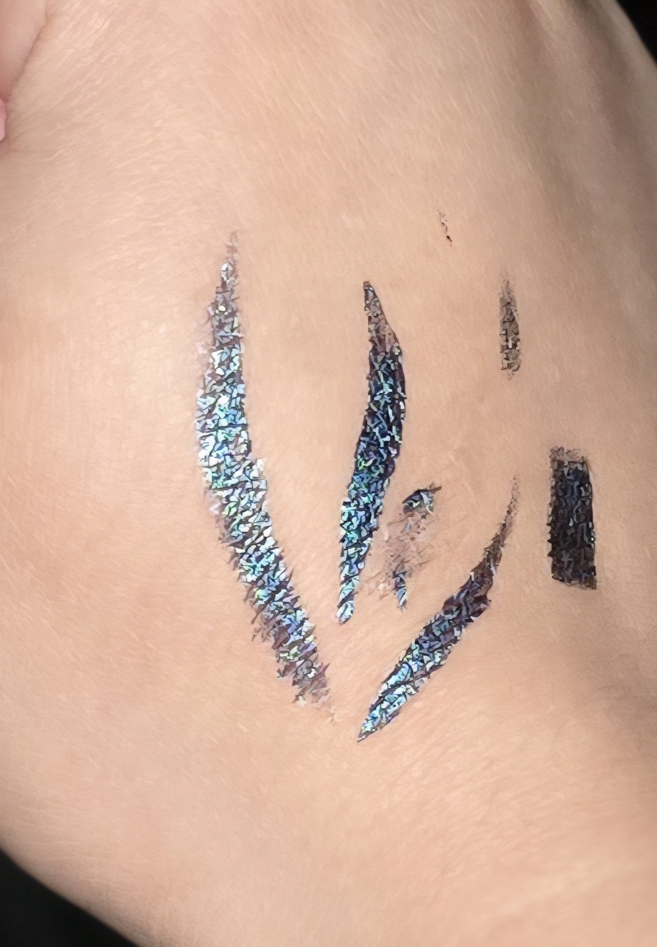 The middle smudged spot was all oil