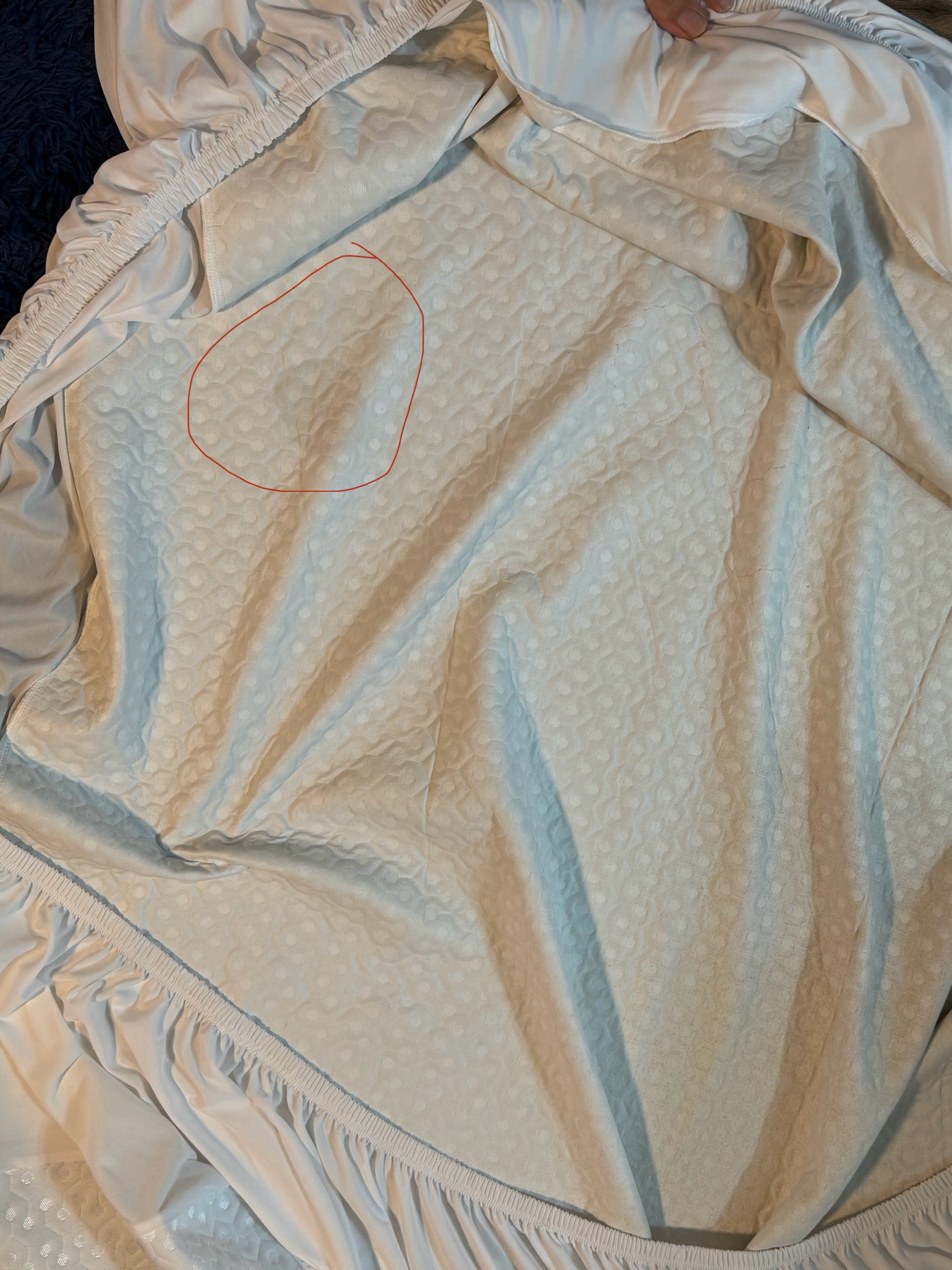 They said my mattress protector was "damaged" but how? It's never been off my bed for 5 years