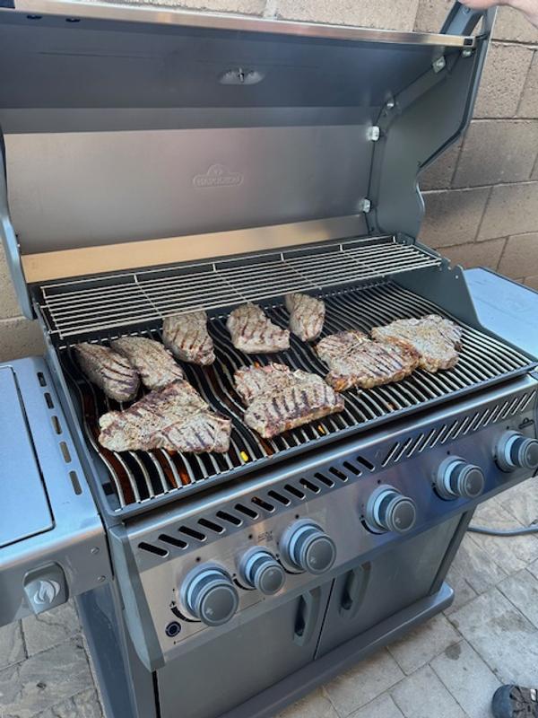 It can grill a lot of steaks at one time.