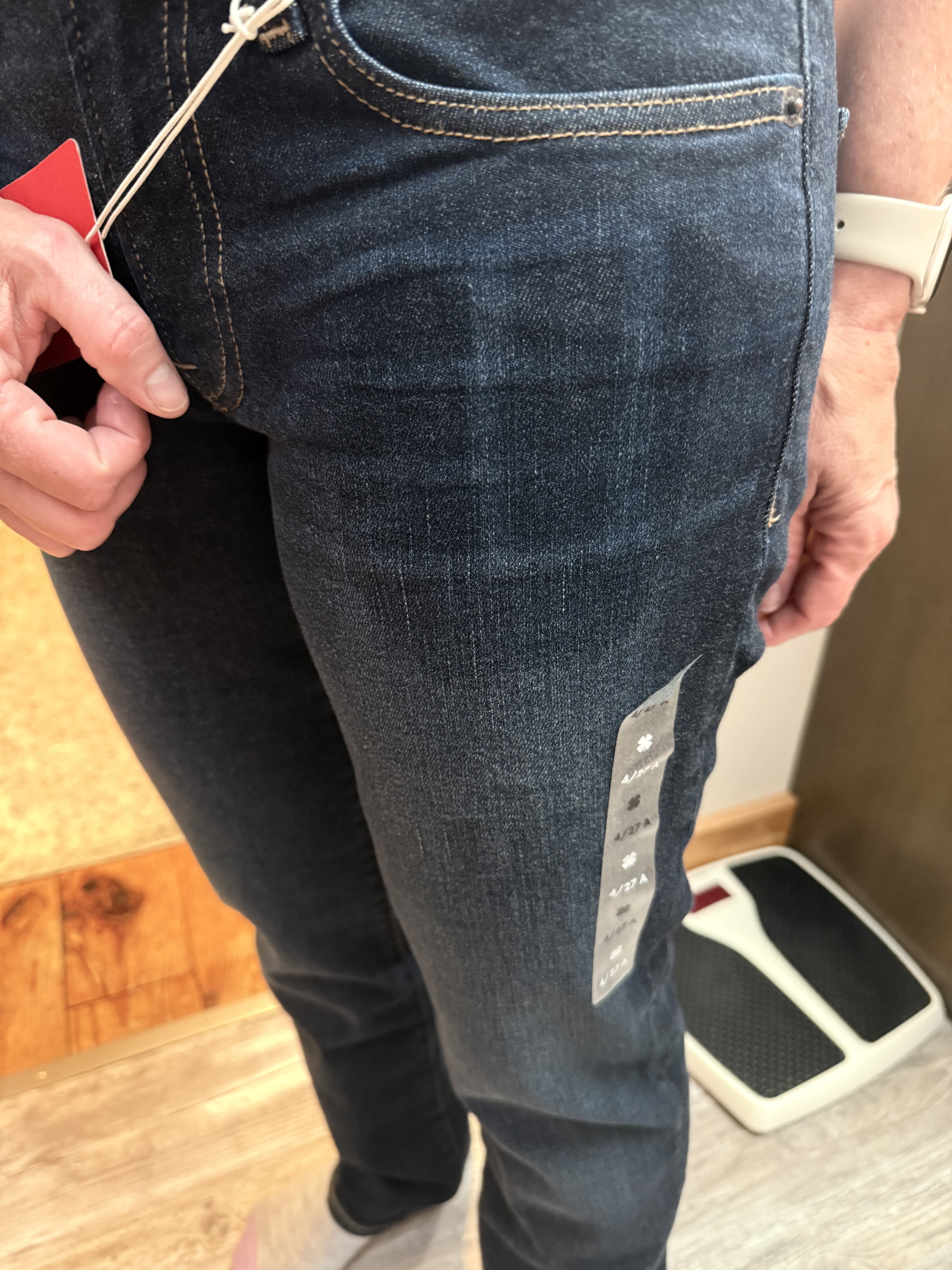 Fading on left pocket