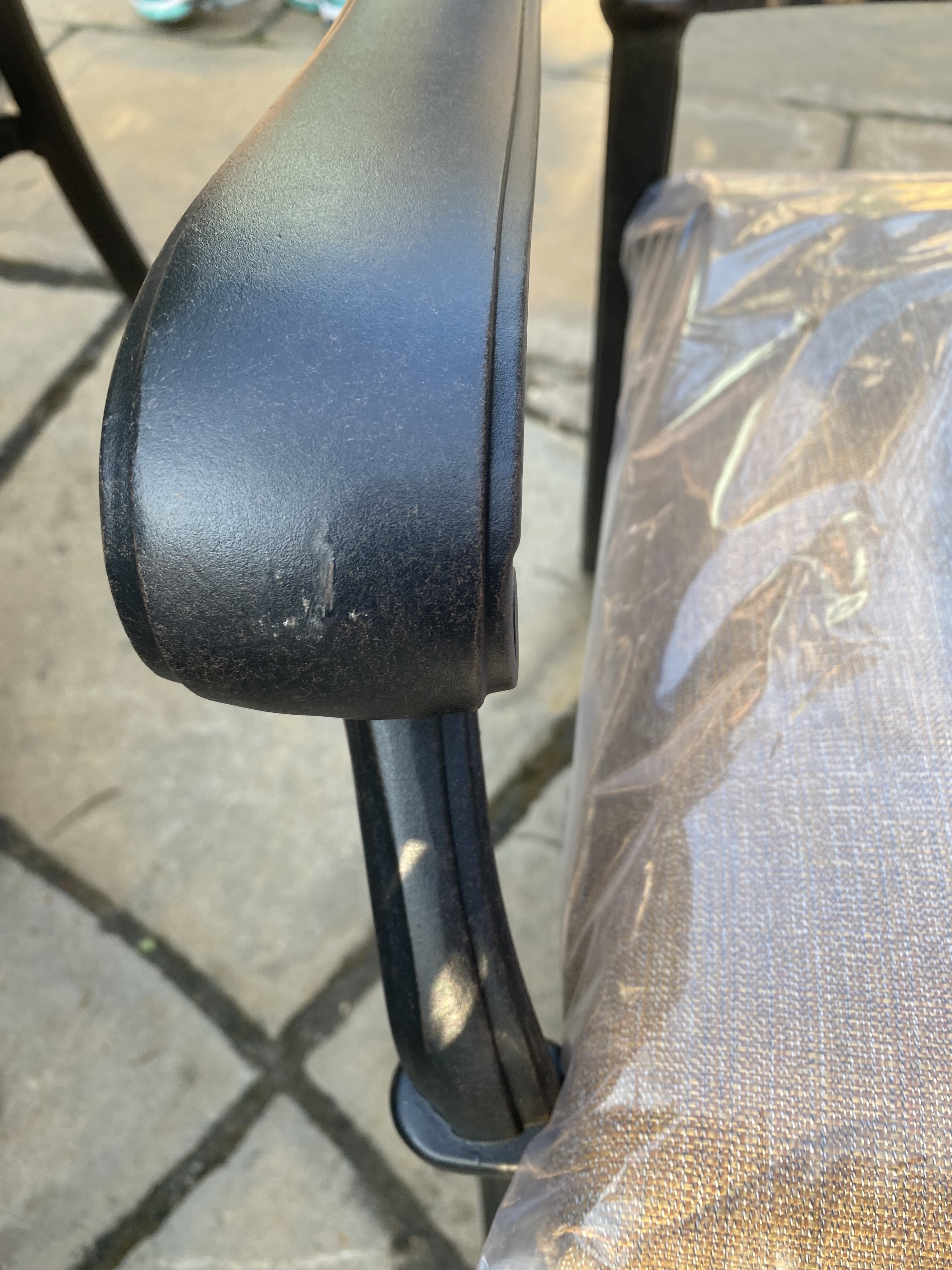 Chair handle scratched !
