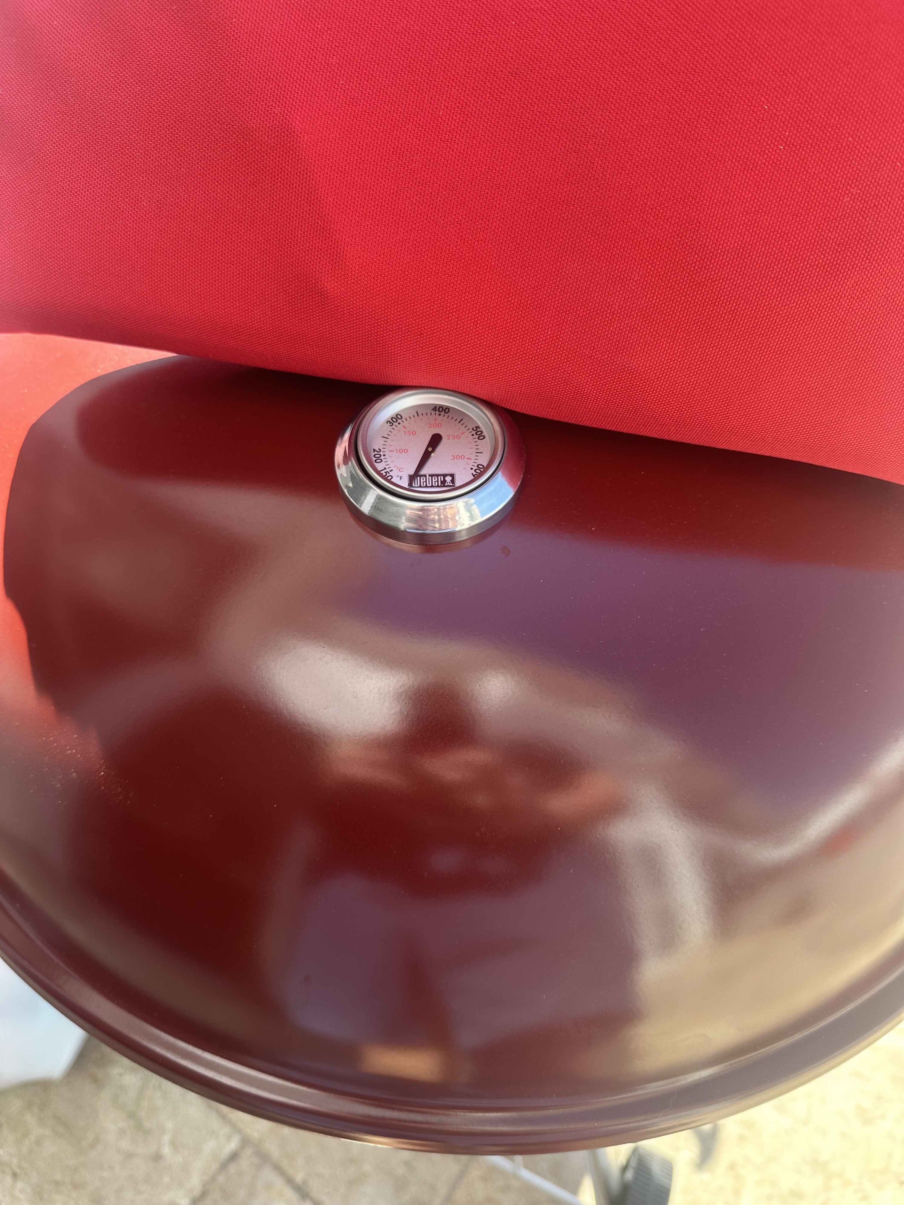 Crimson cloth briefcase