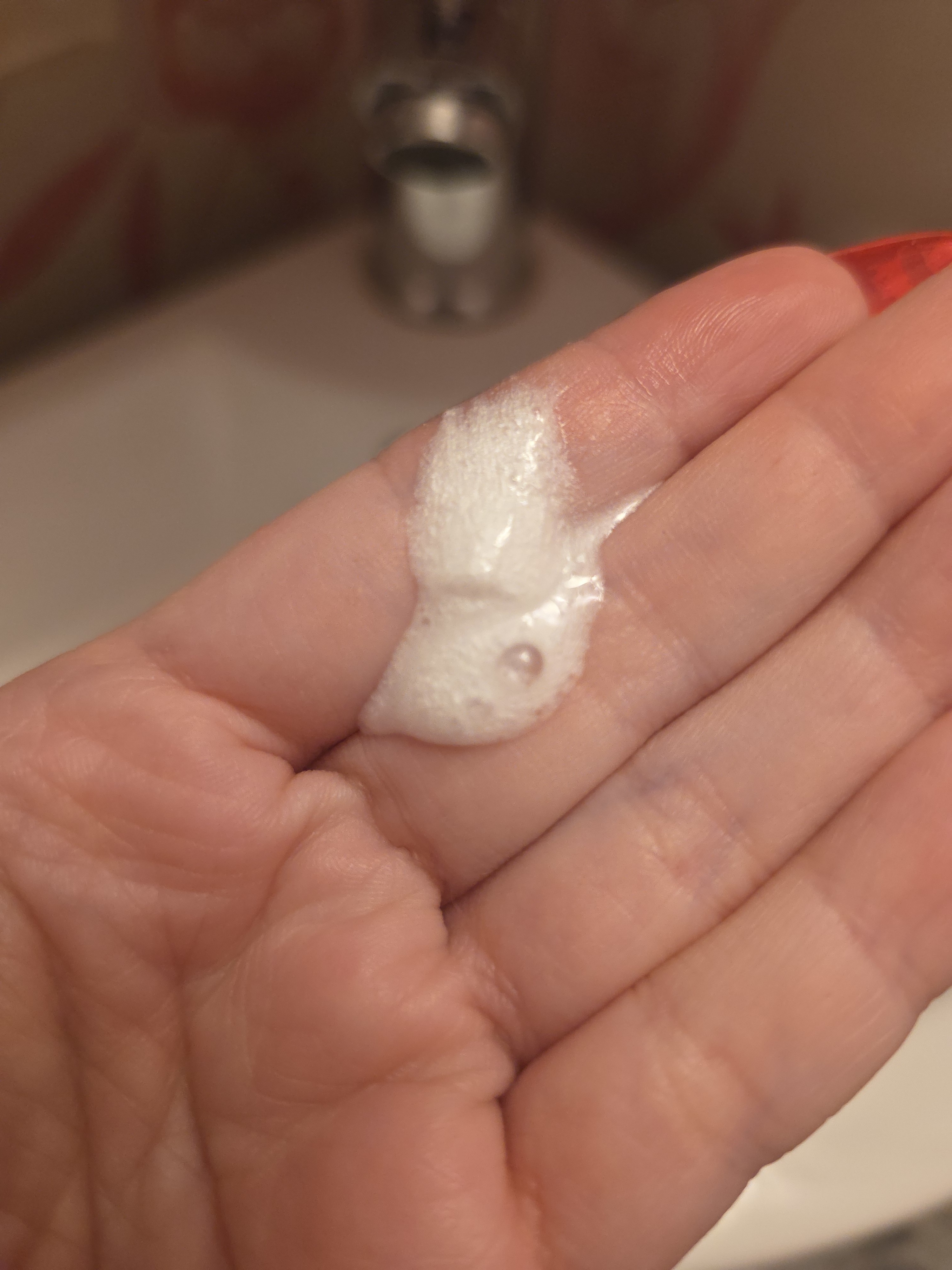 You can kind of see the pearly appearance