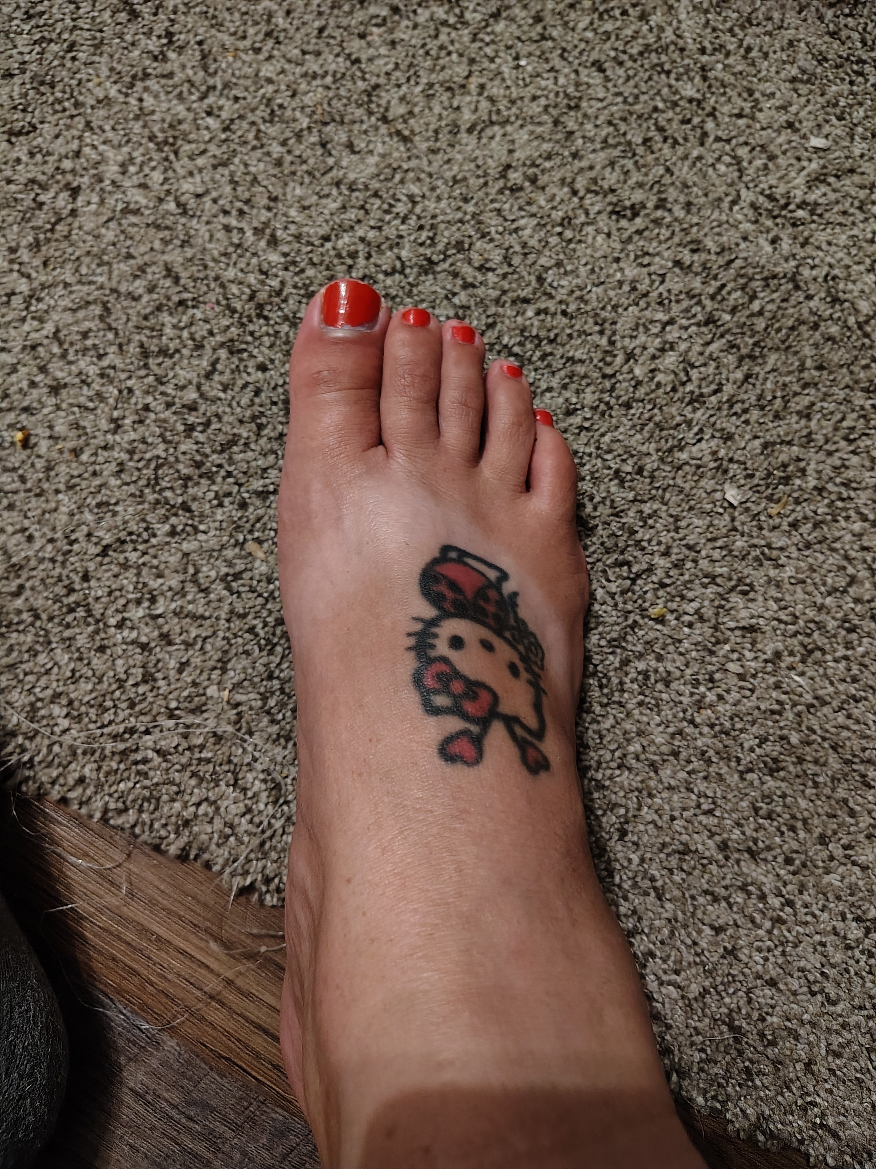 My feet are swollen from my shift