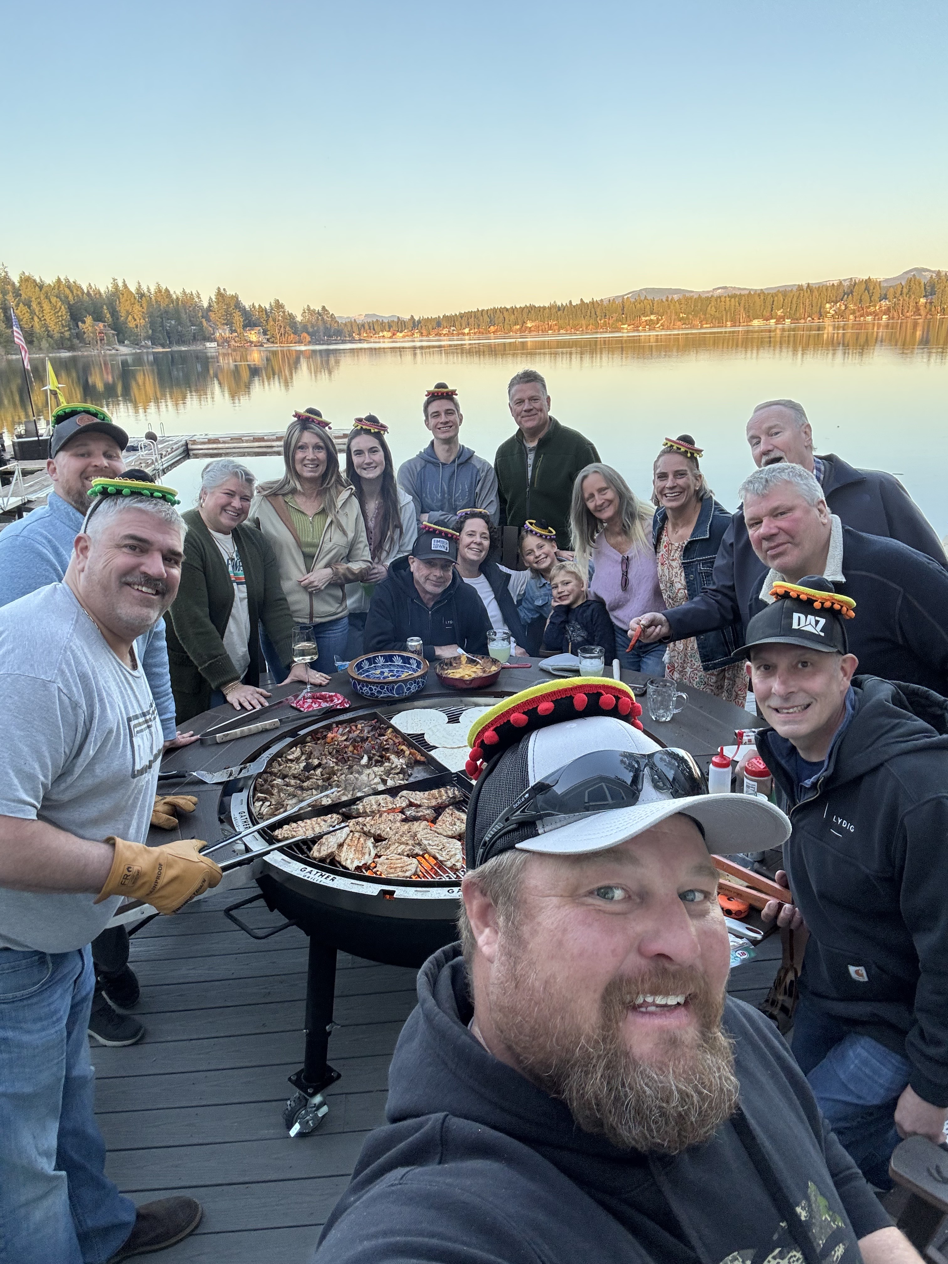 Sunday night dinner with the lake family!