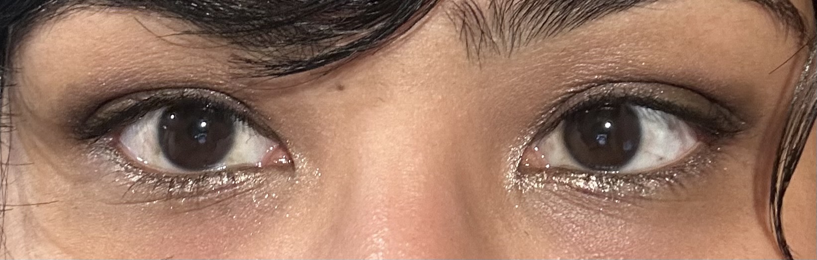 Mica on lower lash line