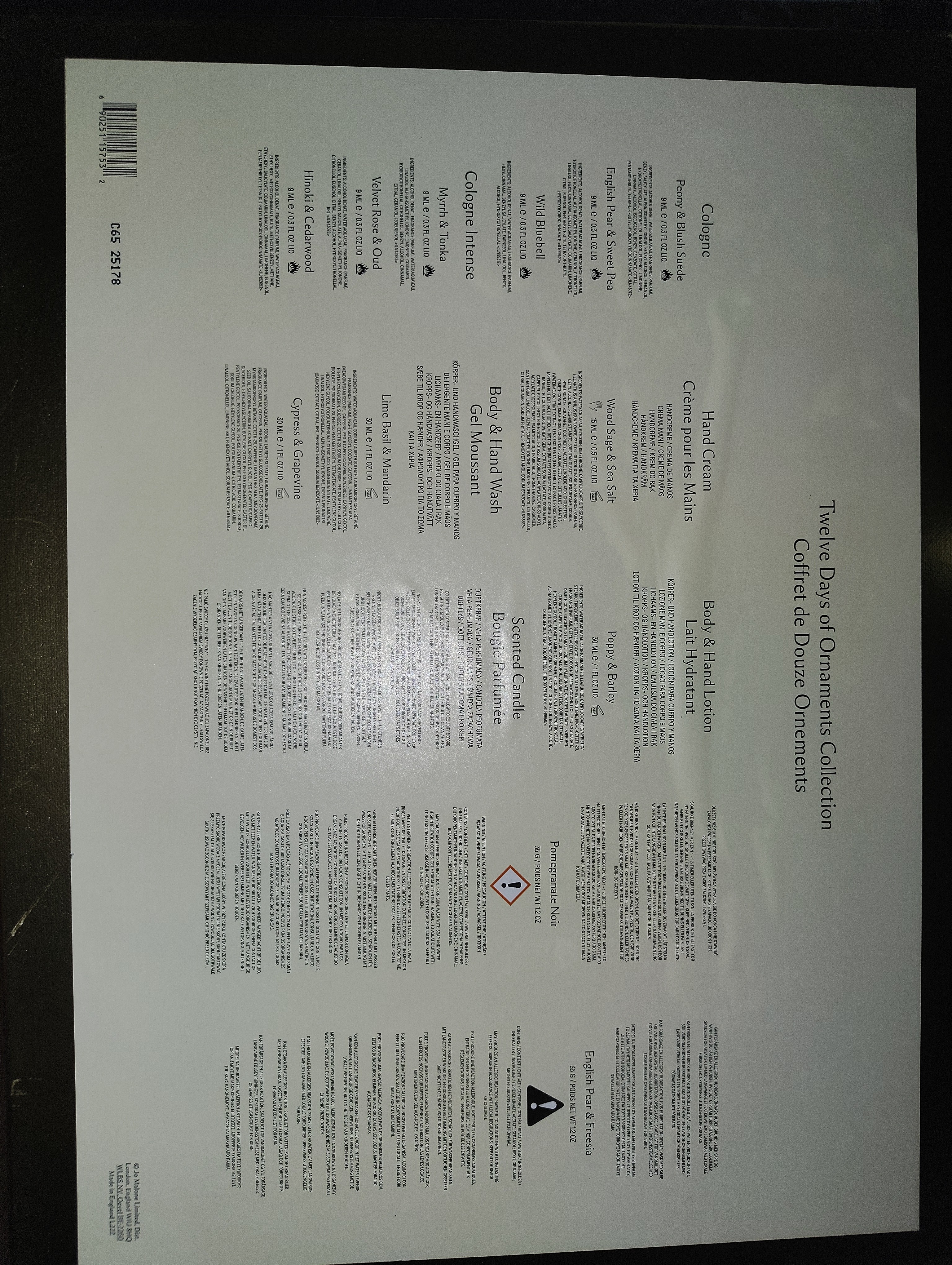 Notice the label is puckered. 12 items listed