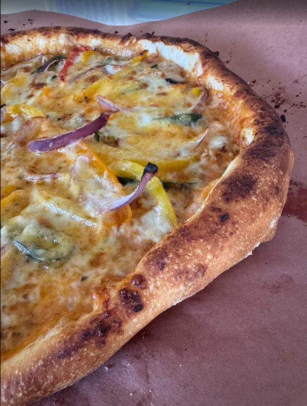 Loaded pizza, but that crust was soo good.