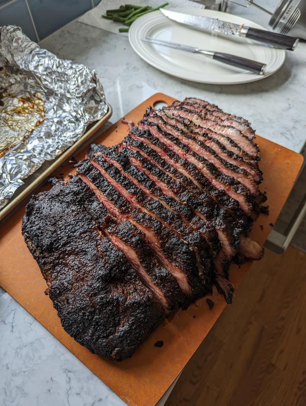 Sliced 12 hour whole packer brisket