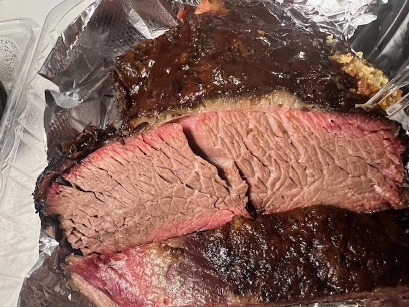 Check out the smoke ring on that brisket!