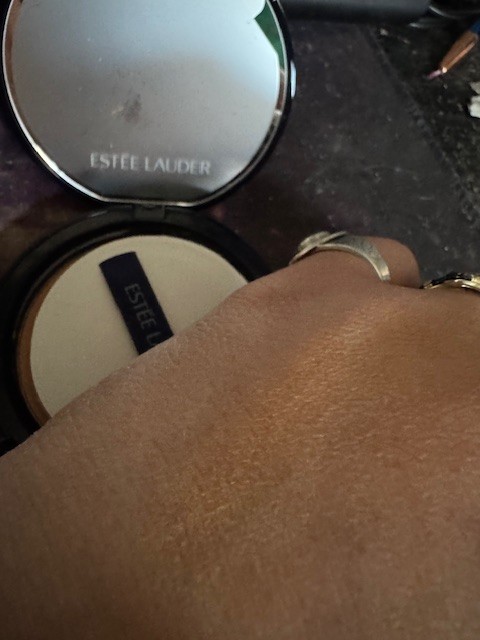 swatched on hand, not blended