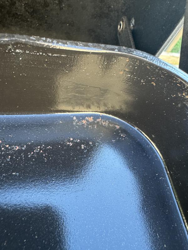 Peeling griddle top.
