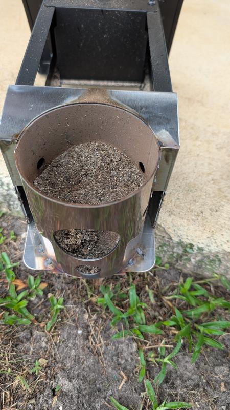 Nearly full burn pot