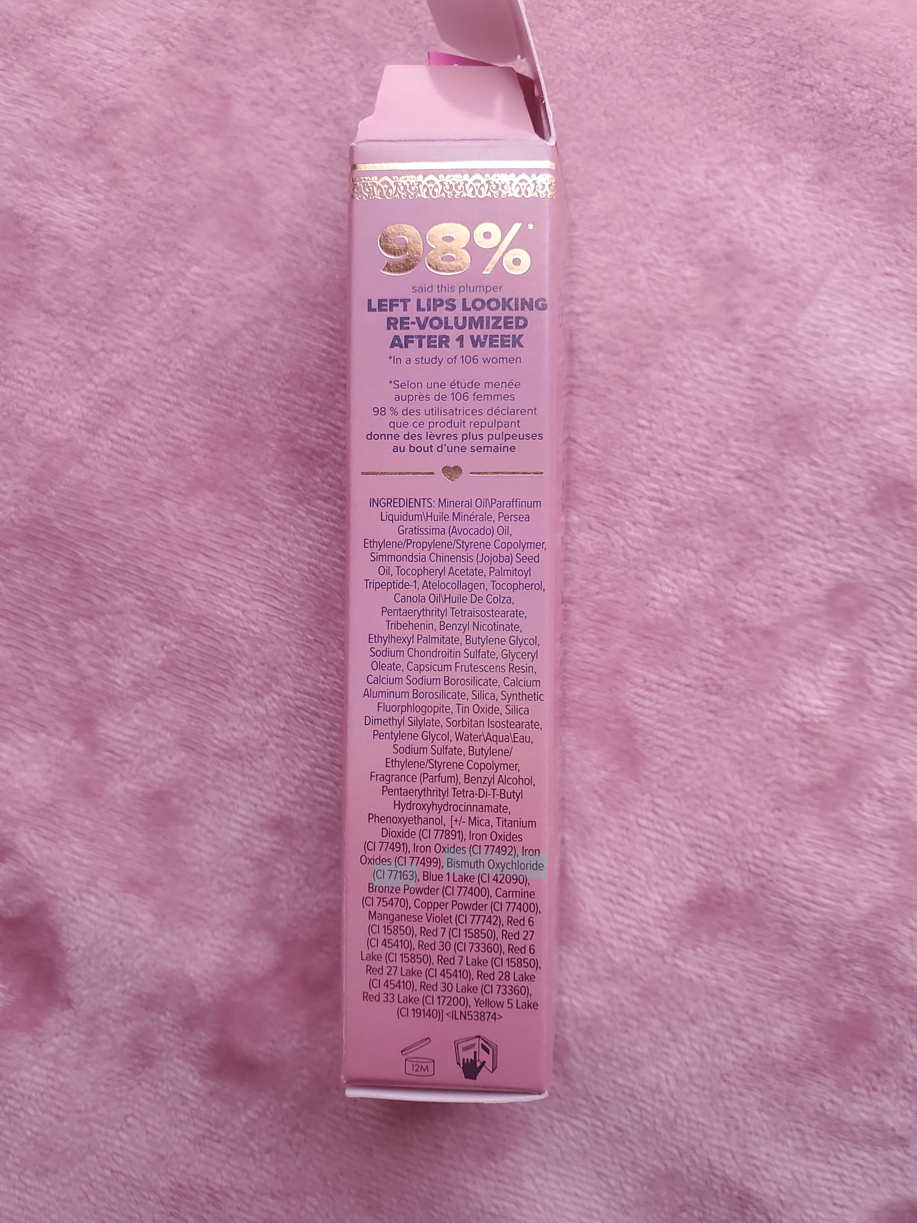 Ingredient list on packaging